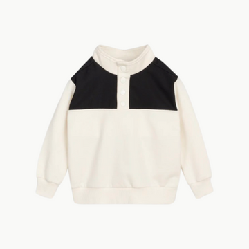 Sweater Colourblock Cream + Black