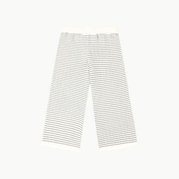 Knit Wide Leg Pant Dusty Blue Stripe