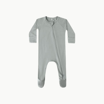 Bamboo Zip Footie Steel