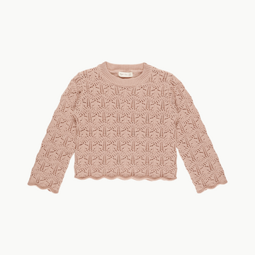 Crochet Knit Pullover Rose