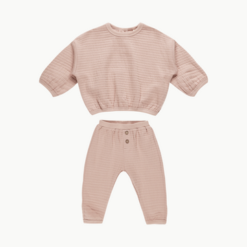 Textured Sweat Set Blush