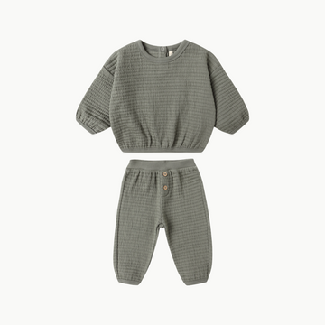 Textured Sweat Set Forest