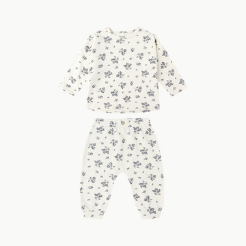 Tee + Pants Set Blue Floral