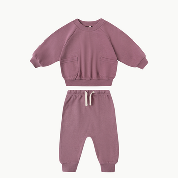 Sweatpant + Pocket Sweatshirt Mulberry