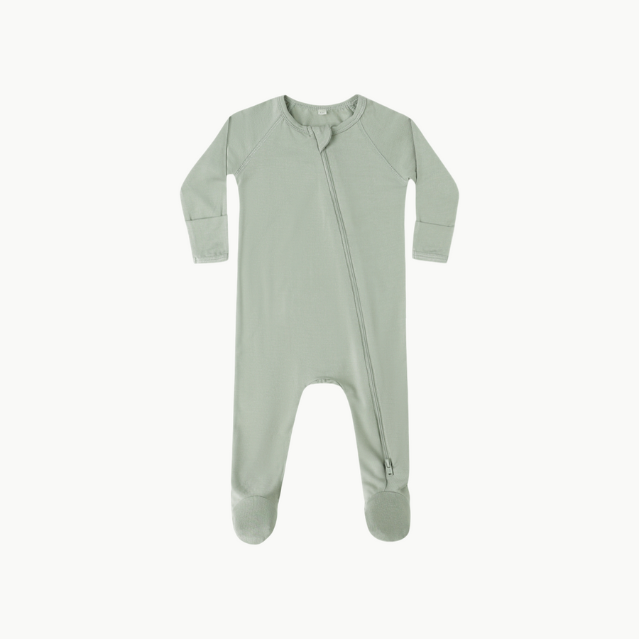 Bamboo Zip Footie Fern