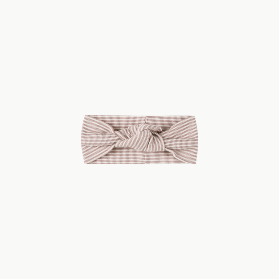 Knotted Headband Mauve Stripe