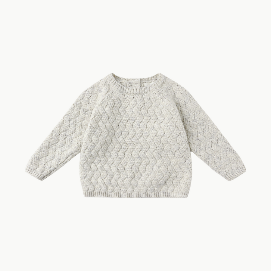Knit Sweater Heathered Blue