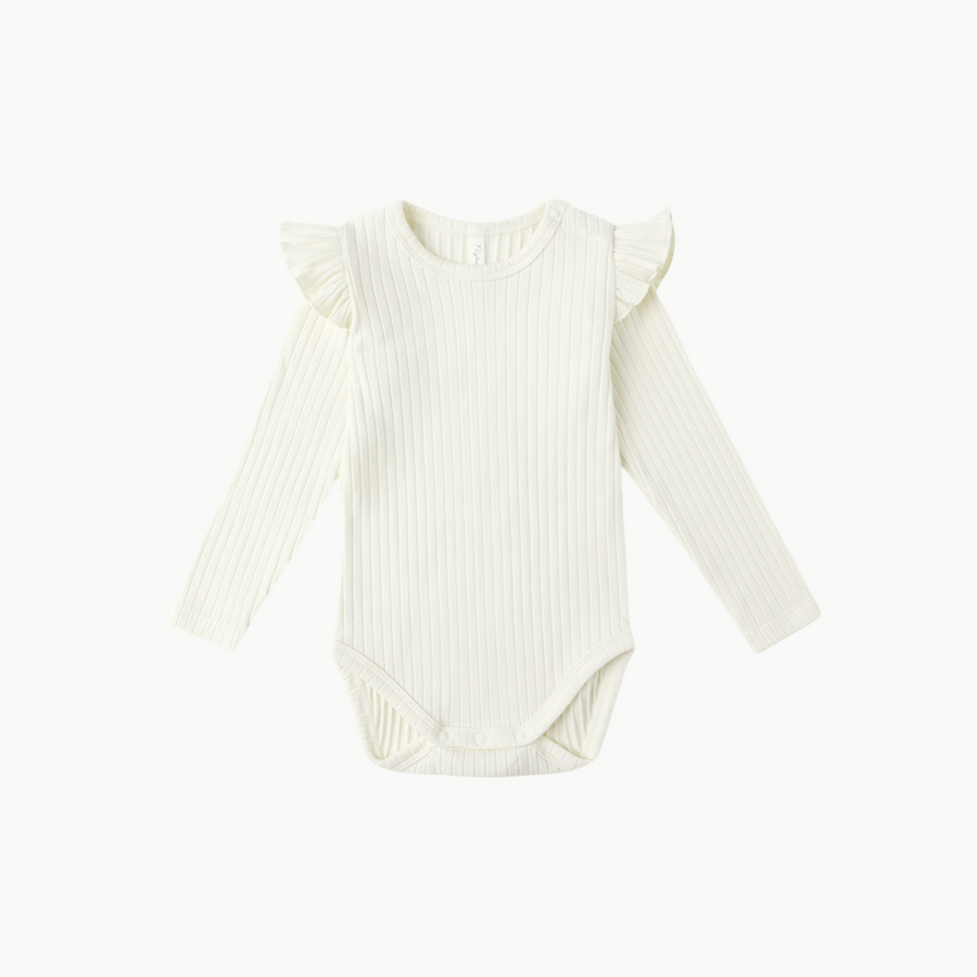 Shoulder Ruffle Bodysuit Ivory