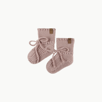 Knit Booties Mauve