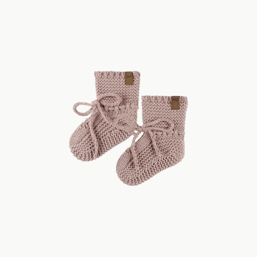 Knit Booties Mauve