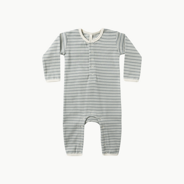 Ribbed Baby Jumpsuit Blue Micro Stripe