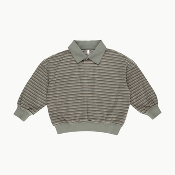 Collared Sweatshirt Retro Stripe