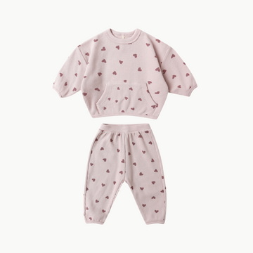 Waffle Slouch Set Hearts