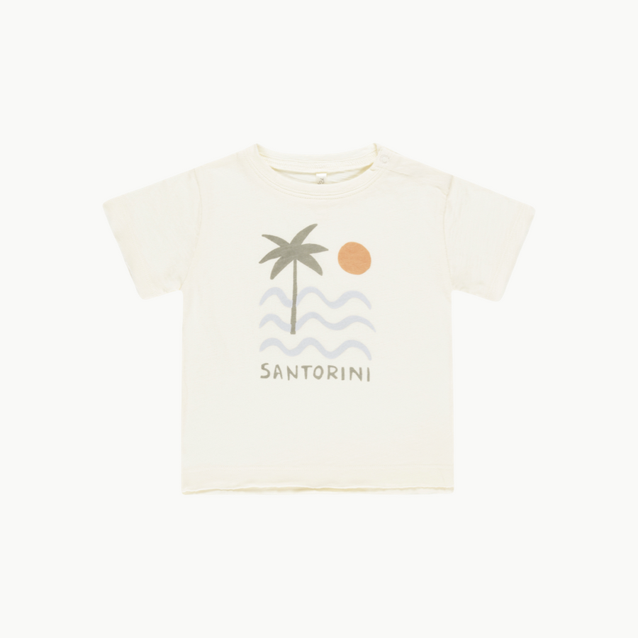 Raw Edge Tee Santorini