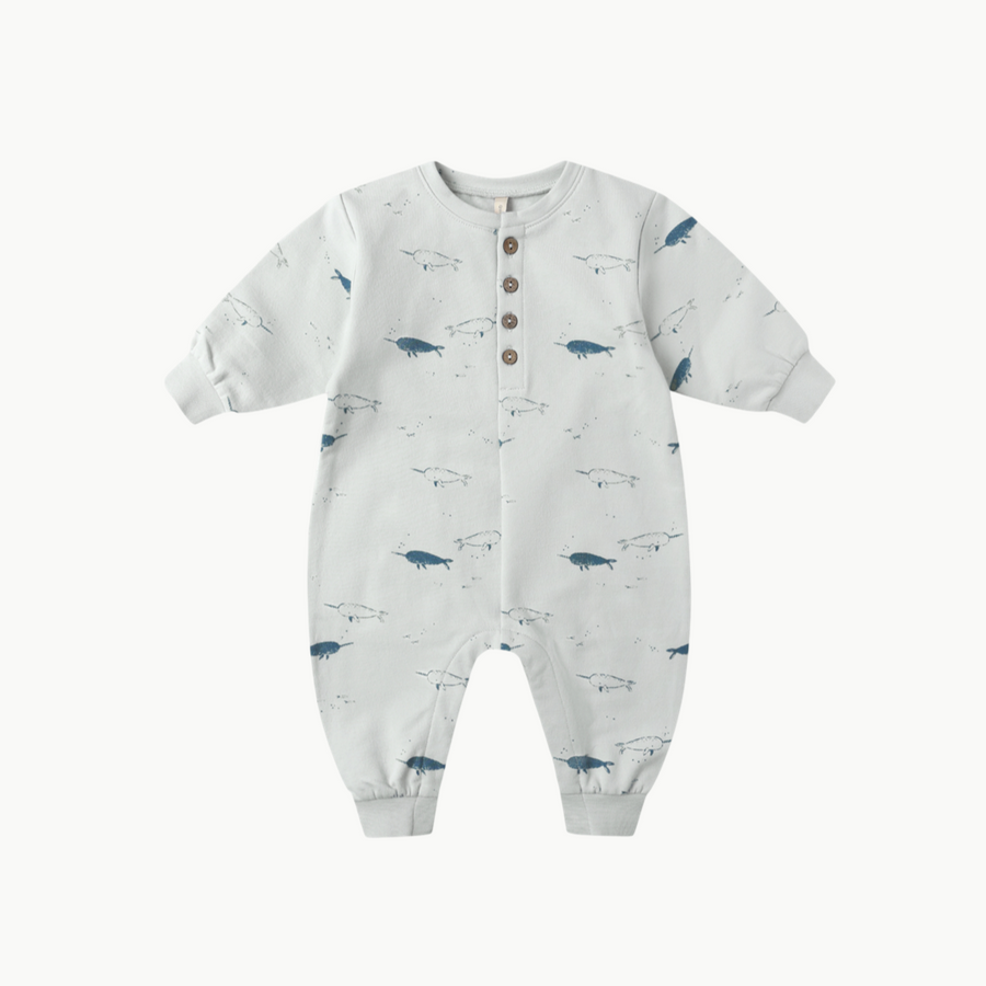 Relaxed Fleece Jumpsuit Narwhals