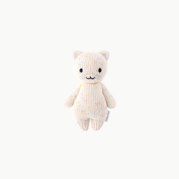 Hand Knit Doll Baby Kitten 7”