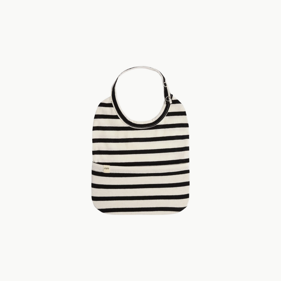 Organic Cloud Bib Heather Natural Stripe