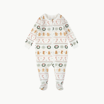 Footed Sleeper Waffle Gingerbread