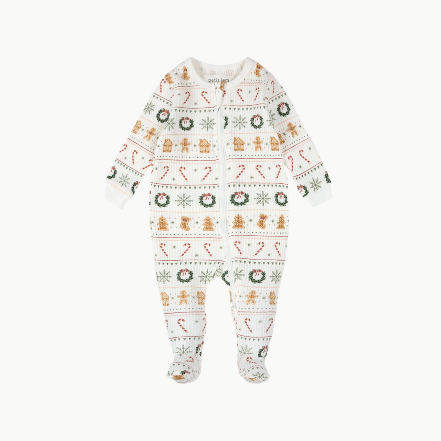 Footed Sleeper Waffle Gingerbread