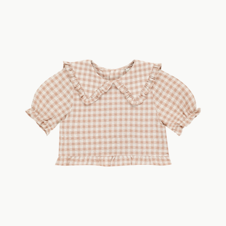 Prairie Blouse Pink Gingham