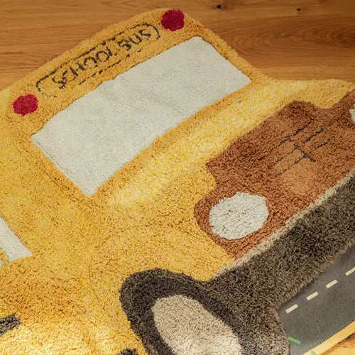 Washable Rug School Bus