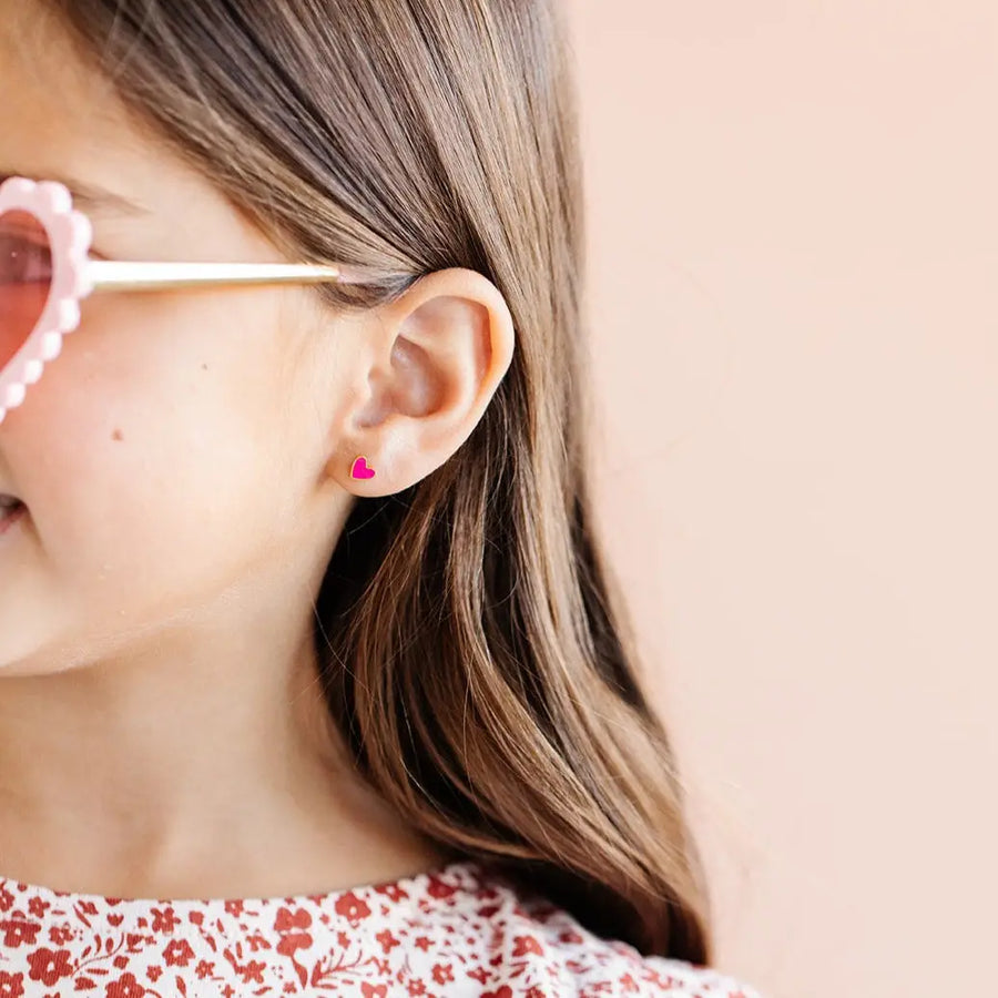 Earrings Pink Hearts