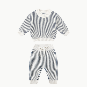 Chunky Knit Pant + Relaxed Sweater Ocean