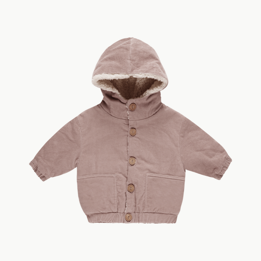 Corduroy Hooded Jacket Mauve