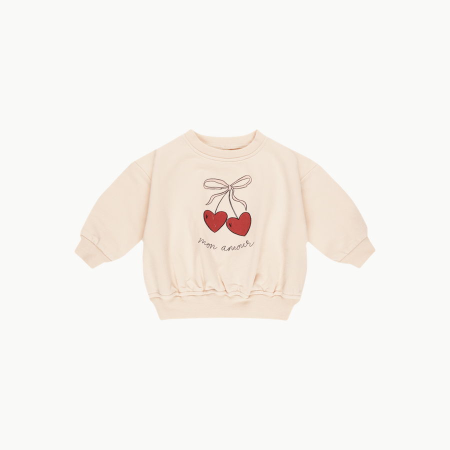 Relaxed Fleece Sweatshirt Mon Amour