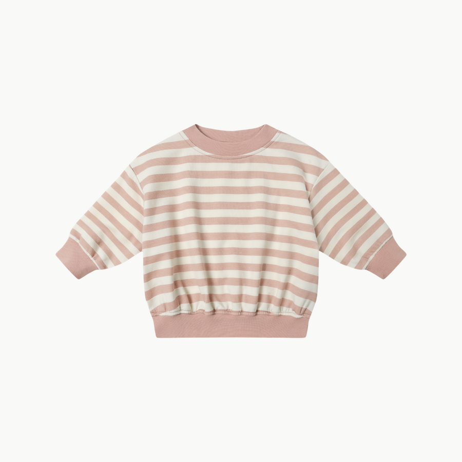 Relaxed Sweatshirt Pink Stripe