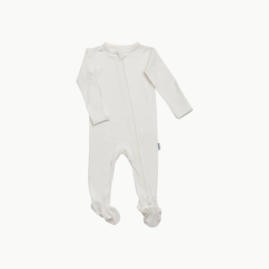 Bamboo Footed Sleeper White