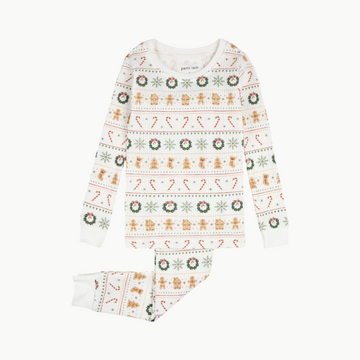 Two Piece Sleep Set Waffle Gingerbread