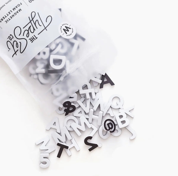 Alphabet Foam Magnetic Letters White – Curated Cradle