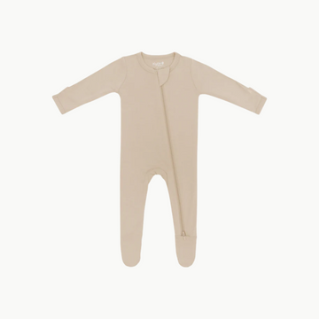 Zippered Footie Almond