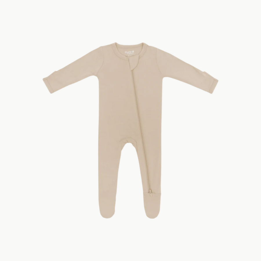 Zippered Footie Almond