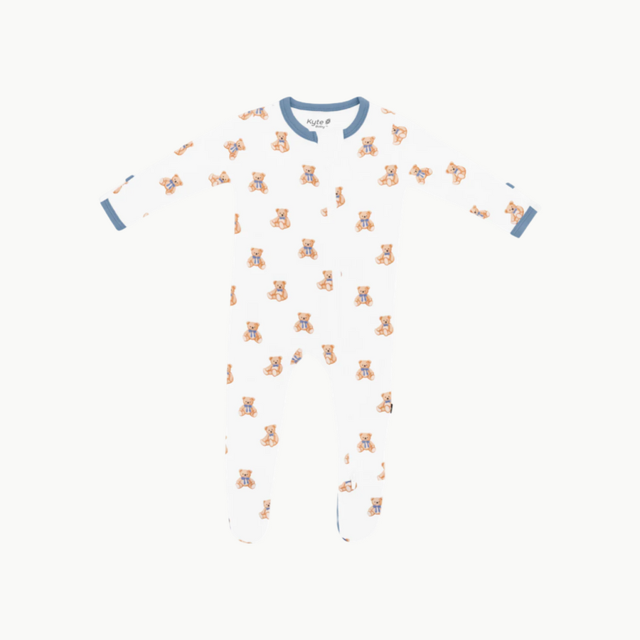 Zippered Footie Teddy Bear