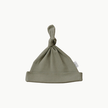 Knot Hat Ribbed Green