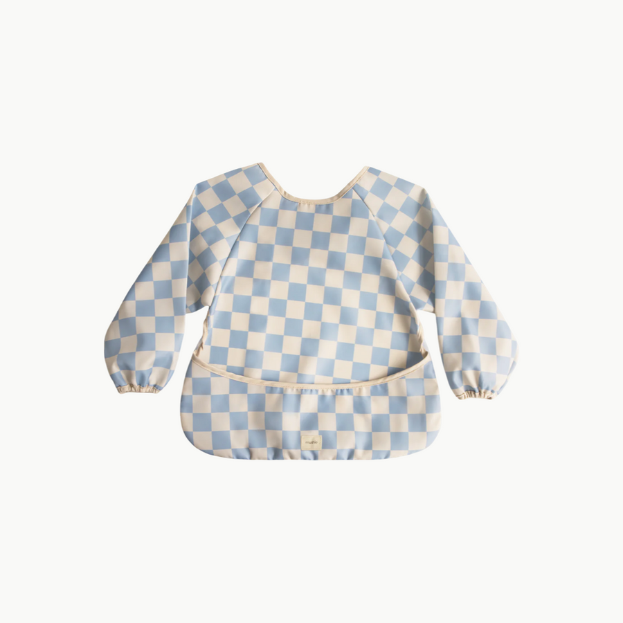 Long Sleeve Bib Blue Check