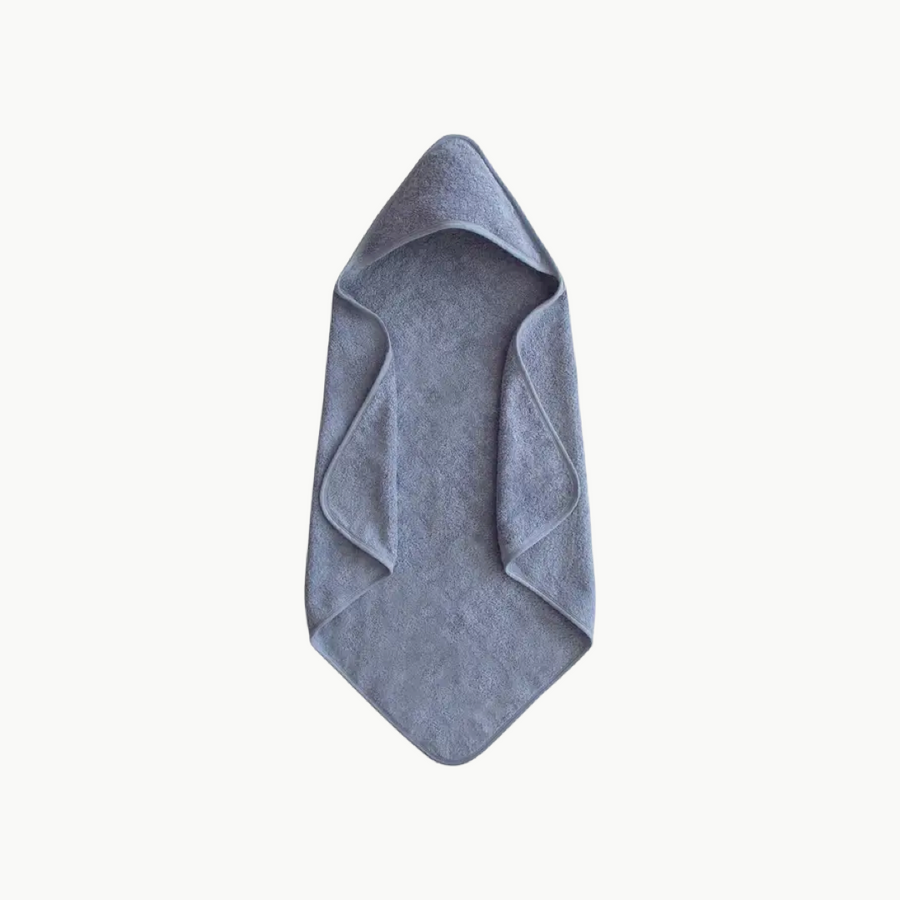 Organic Cotton Baby Hooded Towel Blue
