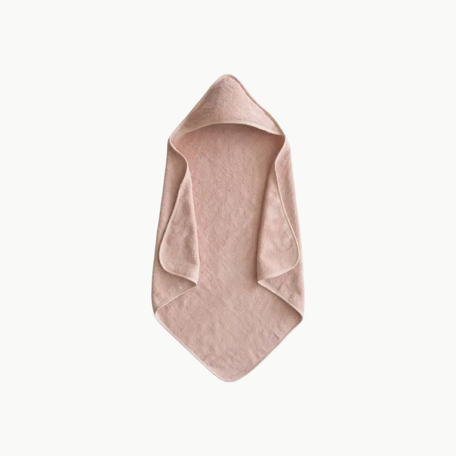 Organic Cotton Baby Hooded Towel Blush