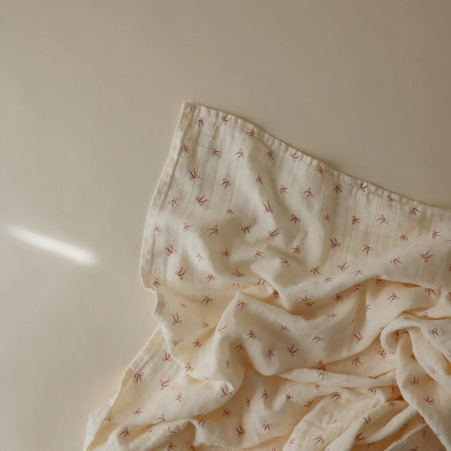 Organic Cotton Muslin Swaddle Bows