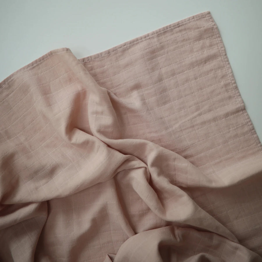 Organic Cotton Muslin Swaddle Blush