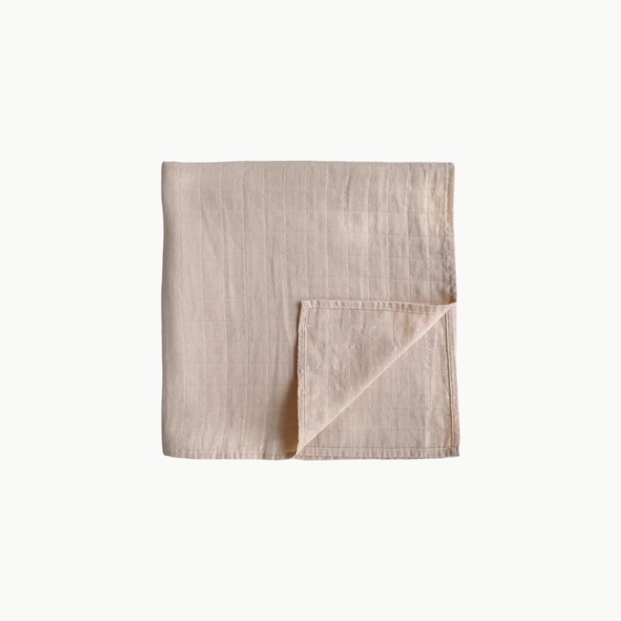 Organic Cotton Muslin Swaddle Blush