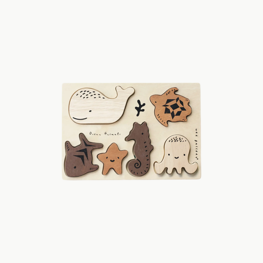 Wooden Tray Puzzle Ocean Animals