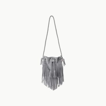 Fringe Cross Body Purse Dusty Blue