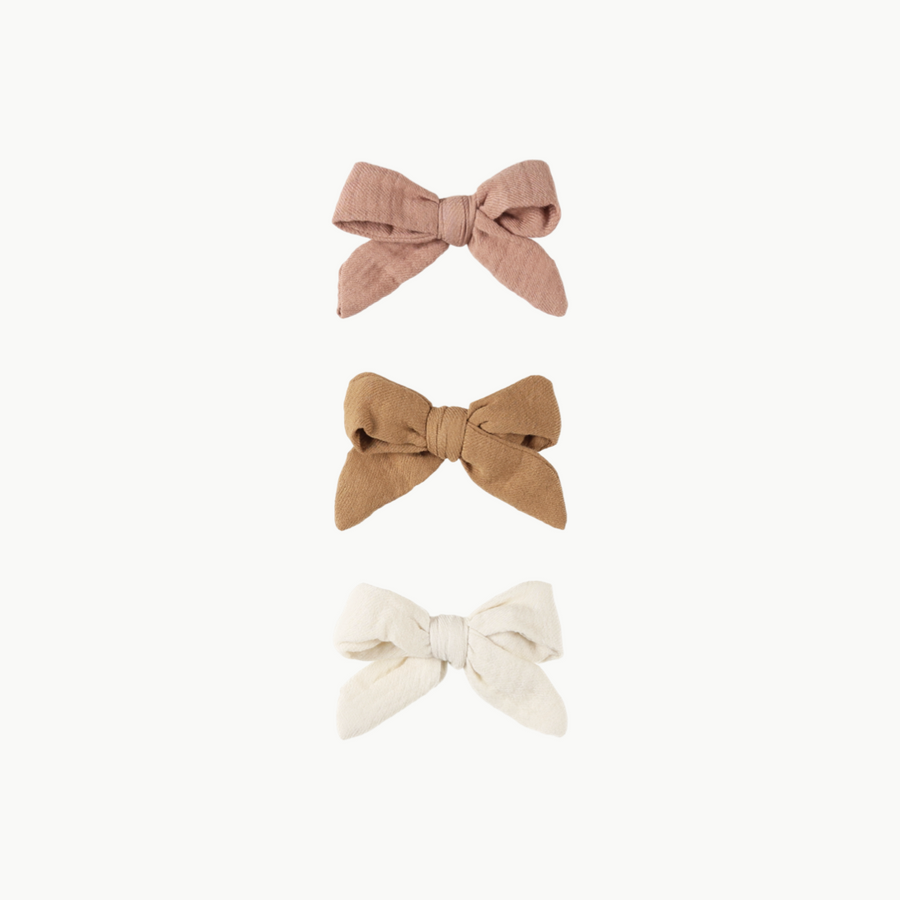 Bow With Clips Set Rose