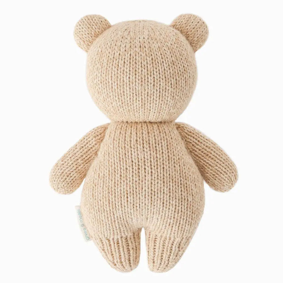 Hand Knit Doll Baby Bear 7”