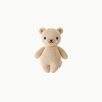 Hand Knit Doll Baby Bear 7”