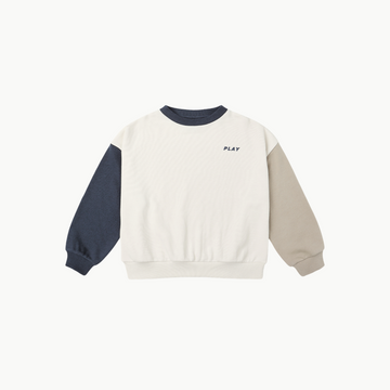 Relaxed Sweatshirt Navy Colour Block