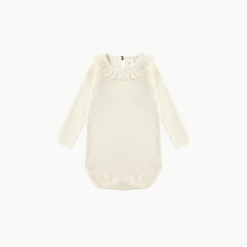 Ruffle Collar Bodysuit Natural